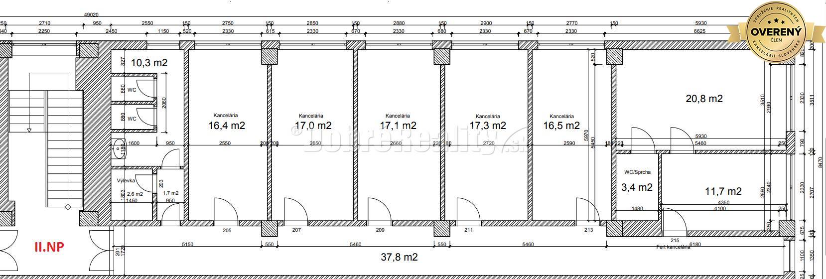 Dobré reality - kancelárie na prenájom 17m2