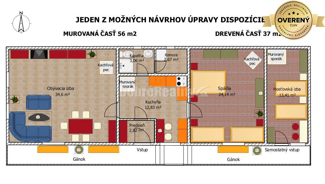 PREDAJ: Chalúpka na Dedine s pekným pozemkom pri potoku, 93 m2, Braväc