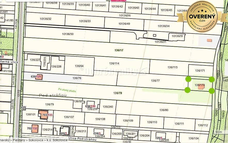 Jedinečný pozemok pod lesom v obci Sokolovce 675m2 – tiché miesto s ve