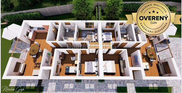 Moderný PROJEKT VLČANY, 3 a 4-izbové práve dokončené Dvojdomy, na pred