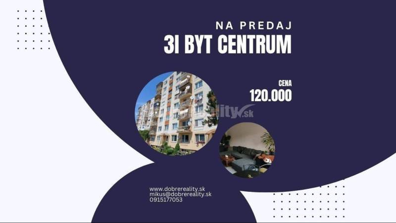 Centrum 3-izbový byt s balkónom – Hviezdoslavova ulica, Levice